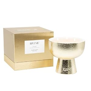BLUEME Gold Holiday Wellness Refillable Candle | Cheer-Pomegranate & Clove, 3 Wick, Contains Essential Oil, Sustainable, Hand Finished, Premium, Natural Cotton Wick, Soy-Wax Blend BLUEME Gold Holiday Wellness Refillable Candle Cheer Pomegranate Clove 3 Wick Contains Essential Oil Sustainable Hand Finished Premium Natural Cotton Wick Soy Wax Blend