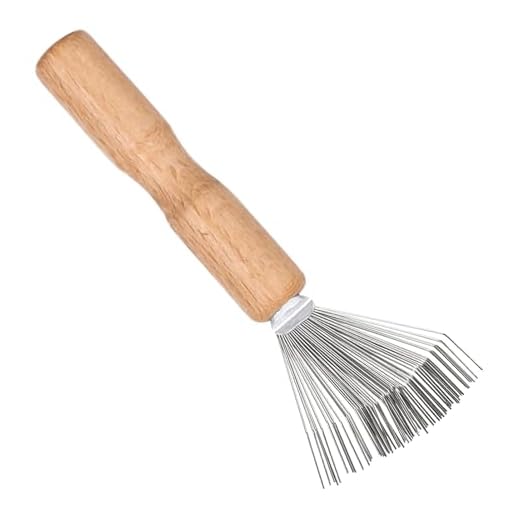 1 Stück Bürstenreiniger Kamm Reinigungsbürste Werkzeug mit Holzgriff für alle Bürstengrößen,Hair Brush Cleaner zum Entfernen von Haaren aus Haarbürsten und Kämmen,Kammreiniger Reinigen Bürsten