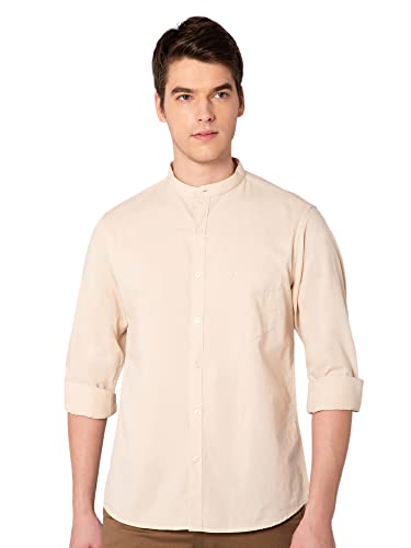 Image of Cantabil Men Cotton Solid Full Sleeve Casual Shirt (P MSHC00437B)