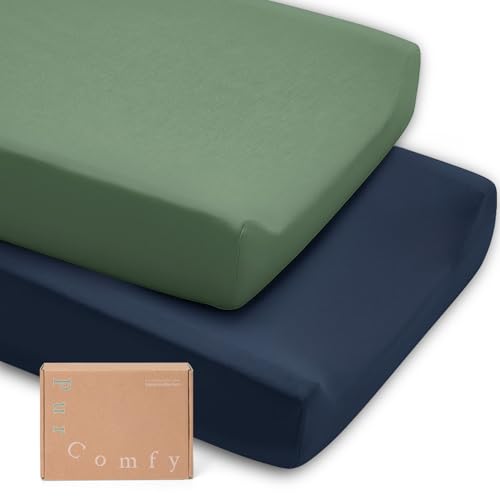 Image of Supersoft Diaper Changing Pad Covers, 2-Pack Premium Viscose Change Table Pad Covers for Baby Girls and Boys, Hypoallergenic Stretchy Changing Table Cover Sheets