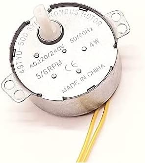 ERH India 1 Pc D-Cut Shaft Synchronous Motor220-240volts 5/6rpm 4w Auto Swing Motor 220 Volt Ac for Playground Swings, Outdoor Entertainment Areas, Robotics and Automation etc.