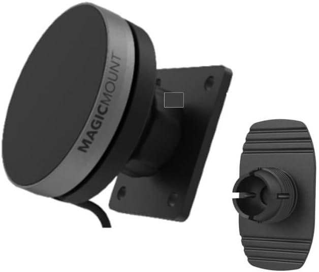 Scosche MagicMount Charge Elite Qi2 15W Wireless Car Charger Phone Mount, MagSafe Car Mount Charger with AMPS Plate and Adhesive Dash Adapter, Magnetic Car Phone Holder for iPhone and Qi2 Devices