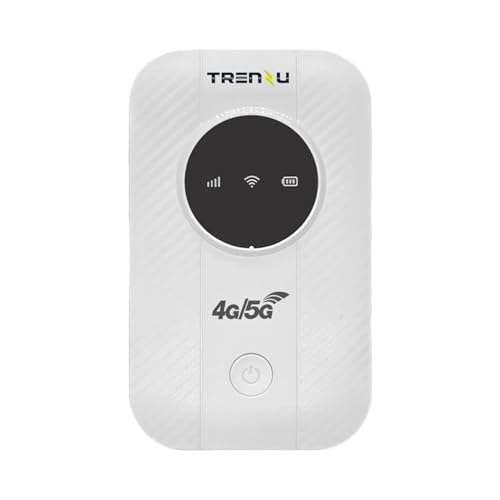Trenzu 4G LTE Portable Hotspot Device | Pocket WiFi Dongle 5G/4G All Sim Support | Upto 150Mbps, 2100mAh Battery | Plug & Play Wireless Data Card WiFi Dongle with Sim Slot for Laptop & Travel