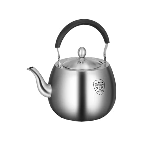 MRKU Tetera de Acero Inoxidable con Pico Fino y Mango Anti-escaldaduras