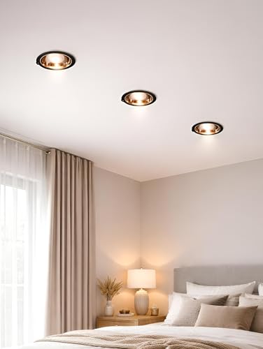 Image of FILLISKA Recessed LED Downlight with Luxurious MattBlack & Rosegold Finish (1, Warm White (3000k), 18, Watts)(2 Years Warranty)