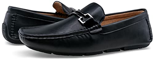 Image of Jousen Men's Penny Loafers Casual Driving Slip On Shoes | Rubber Outsole Soft Lightweight Moccasins Daily Business Wedding Office Travel Boat