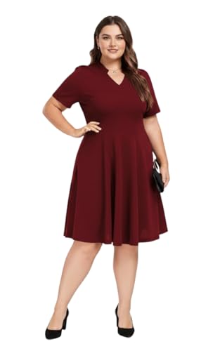 Image of Blinkee Women Plus Size Summer Wear Cocktail Skater Dress