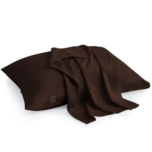 Image of Atiksh Beddings 12x16 Toddler Travel Pillow Cases, Pack of 2, 100% Egyptian Cotton, 600 Thread Count, Zipper Closure, Small Pillowcase for Kids, Daycare, Preschool & Travel, Chocolate