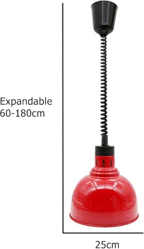 Lampe suspendue télescopique rouge pour buffet et restaurant - 3
