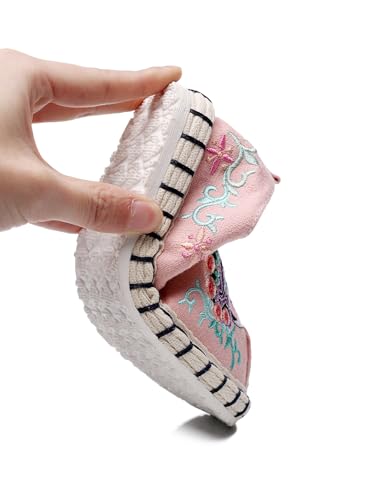 Kids Embroidered Canvas Shoes – Traditional Chinese Style Cloth Shoes with Soft Sole for Girls and Boys, Slip-On Sneakers, Breathable Fabric, Lightweight and Comfortable2