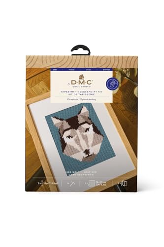 DMC - Motif géométrique loup par Quail Studio Kit tapisserie facile