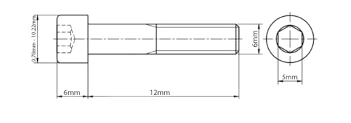 M6 (6mm x 12mm) Black Zinc Flake 8.8 Allen Socket Cap Head Screws Ð Bolts Hexagon Socket (Pack of 20) M12ABC - Image 2