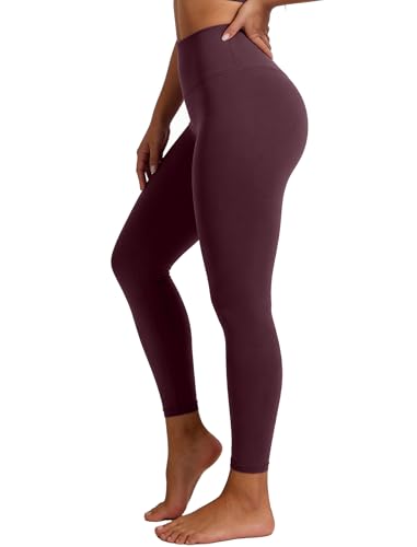 Yvette 7/8 Leggings Damen sehr Soft Yoga Sporthose Hohe Taille Gym Fitness Legging,Rot,L