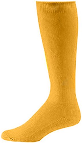 Pro Feet Youth Boys Girls Baseball/Softball/Soccer Athletic Socks - 3 PACK (Little Kid's 7-9, Gold/Yellow)