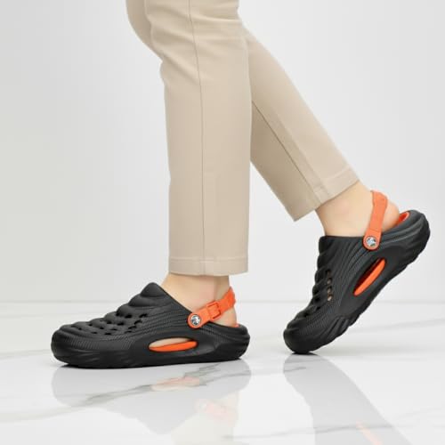 Image of Inklenzo Men's Sandals Clogs Mules for Men & Boys - CreamComfortable, Extra Soft, Lightweight, Non-Slip, Waterproof, Adjustable Back Strap, Stylish, Classic, Casual, Everyday Mules