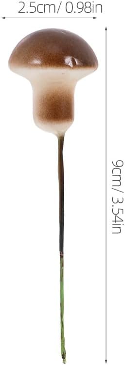 Mipcase Decorative Mini Mushrooms for Fairy Garden 50pcs Artificial Mushroom Yard Stakes Outdoor Garden Decor DIY Bonsai Craft Supplies