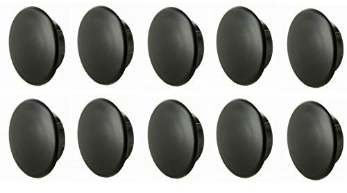 10X BOUCHON PLASTIQUE ROND NOIR 2.5MM A 25MM CACHE VIS TROU CAPUCHON MEUBLE PROTECTION (d=15 x D=17 x L=9)