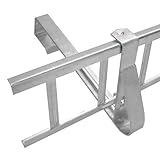 Decket Schneegitter 2,4 m x 200 mm Typ D, Schneeschutz für Dach, Komplettes Set mit 2x 1,2 m Schneefanggittern, 4x Schneefanggitterstützen & 4x Verbindern, Schneefangsystem aus Stahl, Feuerverzinkt