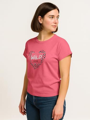 Image of HELLCAT Mulitcolor Trendy Printed Body Fit T-Shirt for Women | Pack of 1 T-Shirt