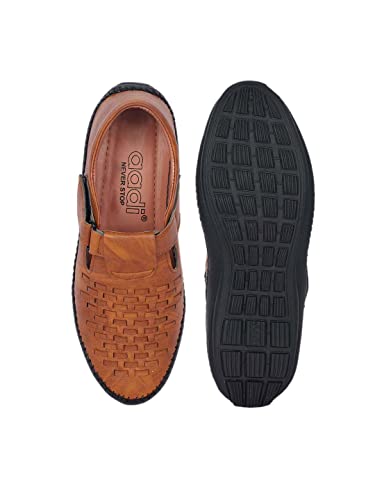 Image of AADI Men's Synthetic Leather Outdoor Casual Sandals & Floaters