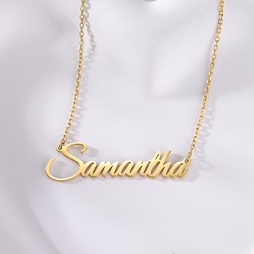 TinyName Custom Name Necklace Personalized 18K Gold Plated Nameplate Customized Jewelry Gift for Women - Image 3