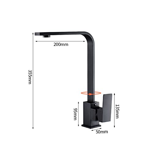 Grifo de cocina y baño con caño giratorio para evitar salpicaduras 8