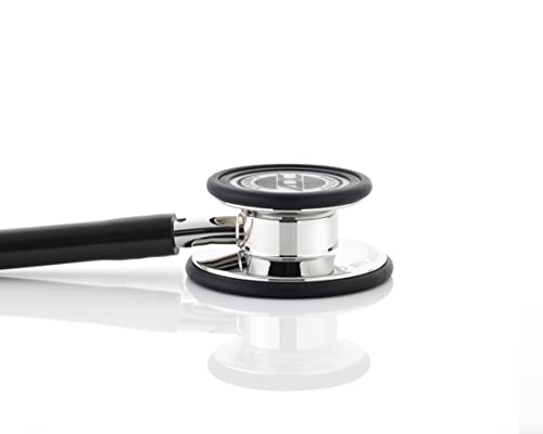 Image of ADC Adscope 608 Convertible Clinical Stethoscope with Tunable AFD Technology, Adult Diaphragm and Pediatric Bell or Diaphragm, 31 inch Length, Mirror Black