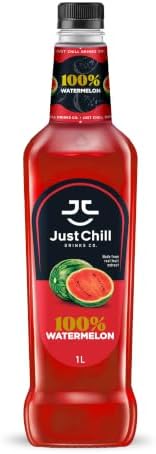 Just Chill Drinks Co. Watermelon Syrup 1L – Drink Syrup for Mocktails, Beverages & Desserts