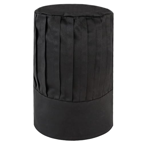 Hyzrz Tall Chef Hat Unisex Adjustable Elastic Baker Men Women Kitchen Cooking Grill BBQ Chef Cap for Women and Men with Breathable Mesh Top (Black)