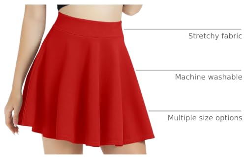 Image of Urban CoCo Women's Basic Versatile Stretchy Flared Casual Mini Skater Skirt