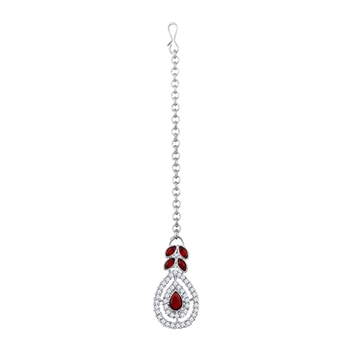 Image of Atasi International AD Diamond Kundan Style Silver Plated Crystals Necklace