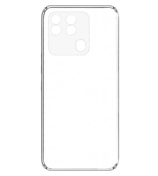 Image of COVERBLACK Soft Rubber Silicon Clear Back Cover Compatible Model for Redmi 10 - Transparent