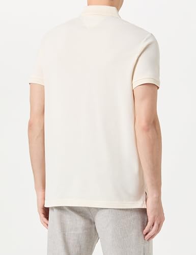 Tommy Hilfiger Herren Poloshirt Kurzarm Boucle Embro Regular Fit, Weiß (Calico), M – Ansicht 3