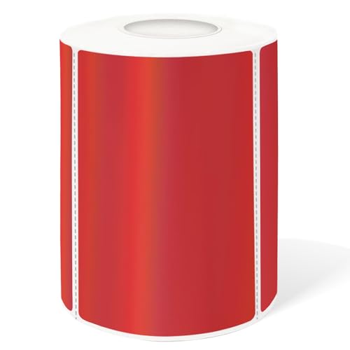 Étiquettes thermiques holographiques rouges à paillettes pour cadeau x280