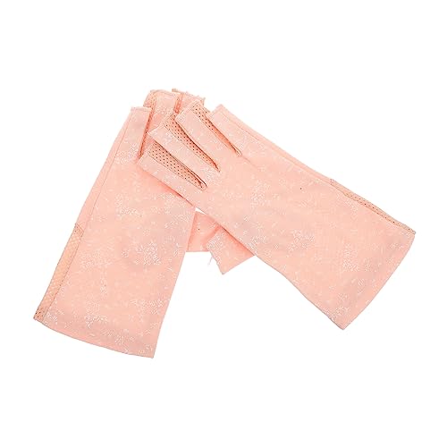 IWOWHERO Uv Protection Gloves Breathable Sweat Absorbent Comfortable High Elasticity Manicure Gloves for Women Salon Supply