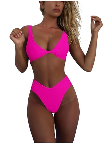 geluboao Womens Rose High Cut Cheeky Bikini Set High...