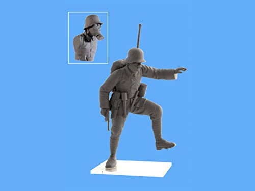 Kit de Modelo Militar Soldado Alemán en Máscara de Gas 1:35 miniatura 4