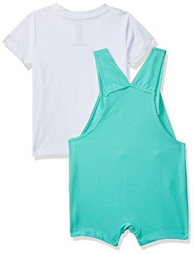 Image of miniklub Boys Green & White T-Shirt With Shorts