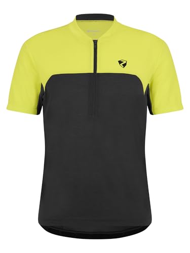 Ziener NARIUS Maillot de Ciclismo para Hombre, Bicicleta de montaña, de Carreras, Transpirable, de Secado rápido, elástico, Manga Corta, Negro, Talla 60