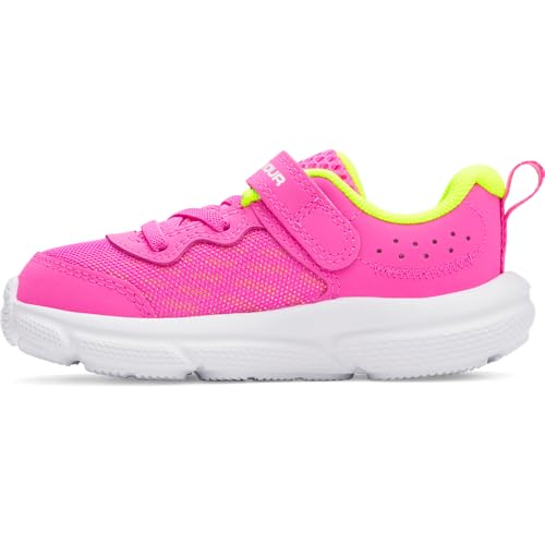 Under Armour Girls' Infant Assert 10 Alternate Closure, (652) Rebel Pink/High Vis Yellow/White, 9K, US