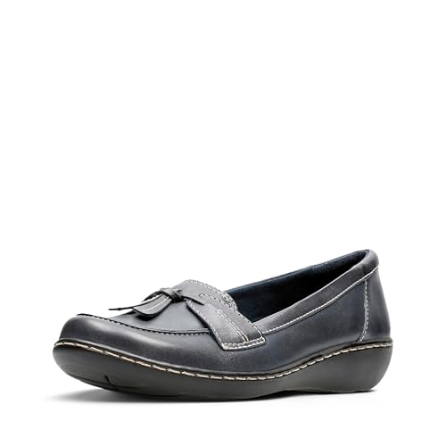 Clarks Women's Ashland Bubble Loafer, Navy, 8.5 Wide