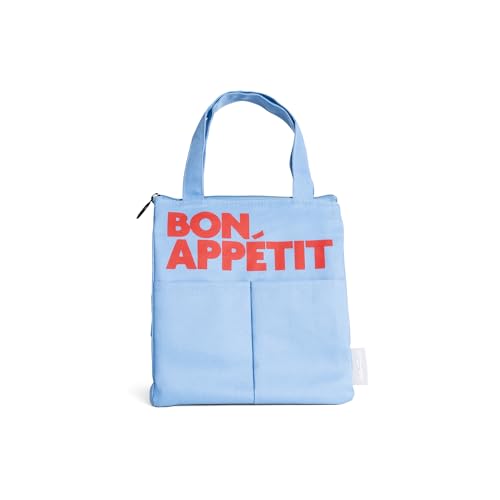 Helio Ferretti Lunchtasche BON APPÉTIT Hellblau Polyester Kühltasche Snacktasche ca. 22 x 24 x 14 cm für ca. 6 Liter