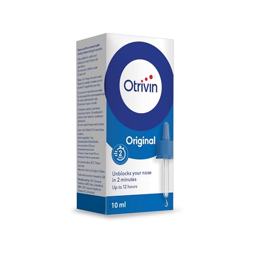 Otrivin 0.1% Adult Nasal Decongestant Drops 10 ml