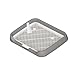 ＫＬＫＣＭＳ Mesh Grids Toilet Dog Toilet with Protection Wall Reusable Puppy Pee Pad Holder Dog Potty Tray for Dogs and Cats Large Puppy, Grey