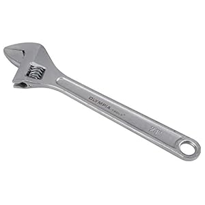 Olympia Tools 24″ Adjustable Wrench, Heavy Duty Drop Forged Steel, Chrome Plated, Precision Machined Jaws, Rust Resistant
