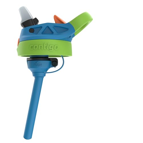 Image of Contigo Autospout Kids Water Bottle, 14oz, Pack of 1, Blue Poppy Squishies