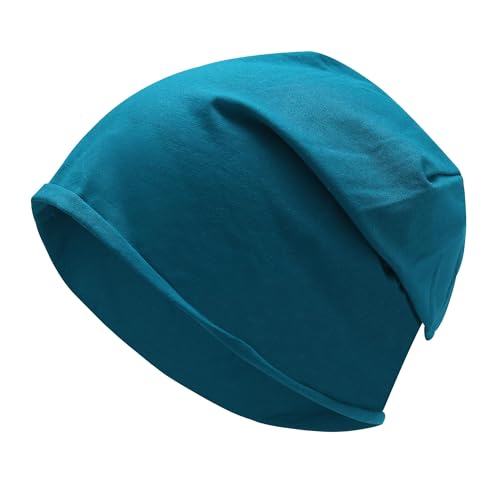 Image of ZLYC Cotton Thin Slouchy Beanie Hat for Men Women Fashion Soft Stretch Knit Skull Cap