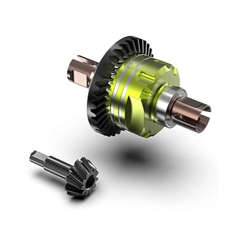 CROBOLL R11140 Upgraded Aluminum Differential with 34T CNC Gear & S2 Alloy Steel Cup and 11T CNC Input Gear for RC Car, Spare Parts RC Truck for RZ001 and XTS-F10 Cover