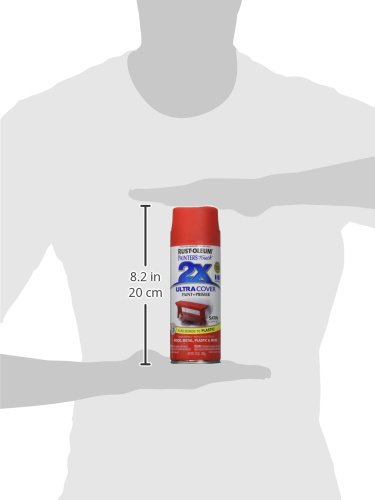 Rust-Oleum 277994 Painter's Touch 2X Ultra Cover, 12 Ounce (Pack Of 1), Satin Poppy Red #TOP4