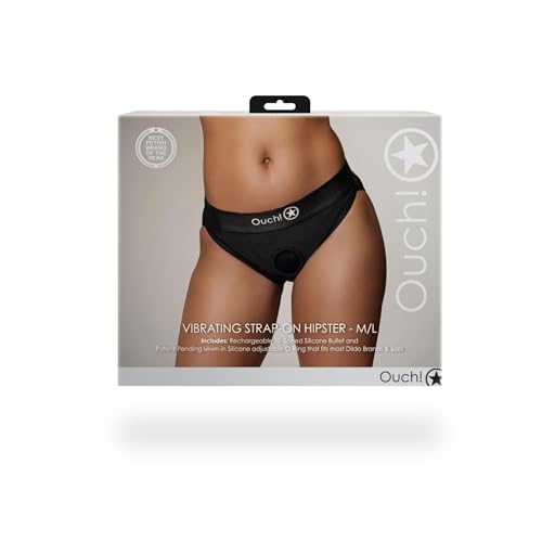 Vibromasseurs classiques de la marque OUCH! Slip avec vibrazione Vibrating Strap-on Hipster Noir